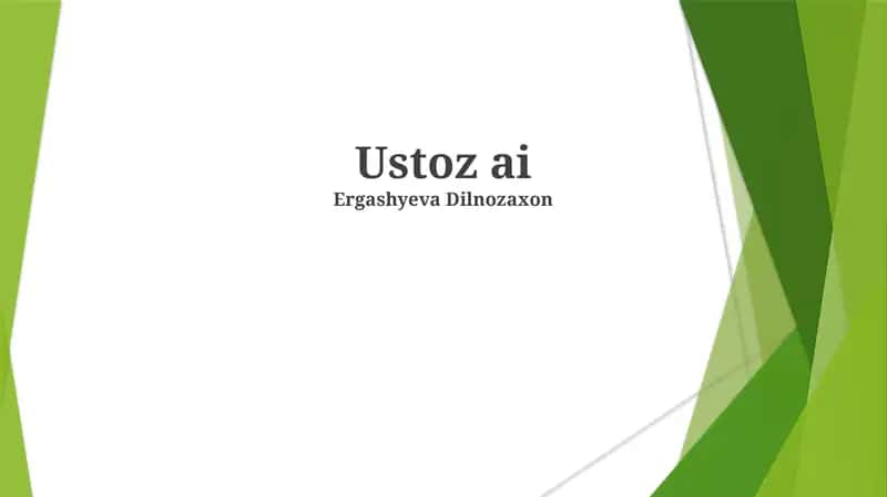 Ustoz AI: Imkoniyatlar va Istiqbollar 1