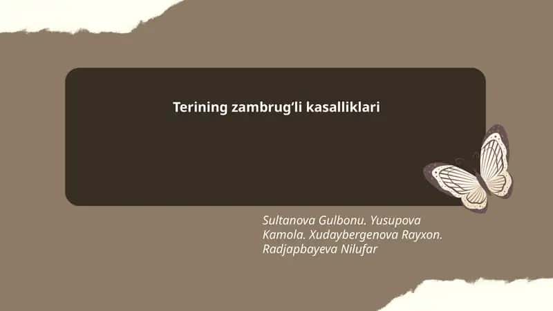 Terining zambrugʻli kasalliklari 1