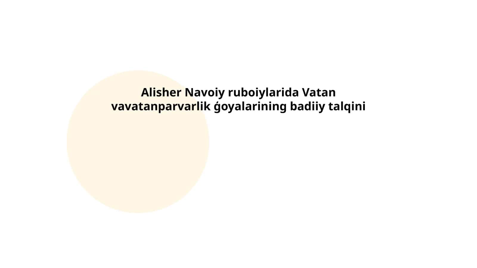 Alisher Navoiy ruboiylarida Vatan vavatanparvarlik ģoyalarining badiiy talqini 1