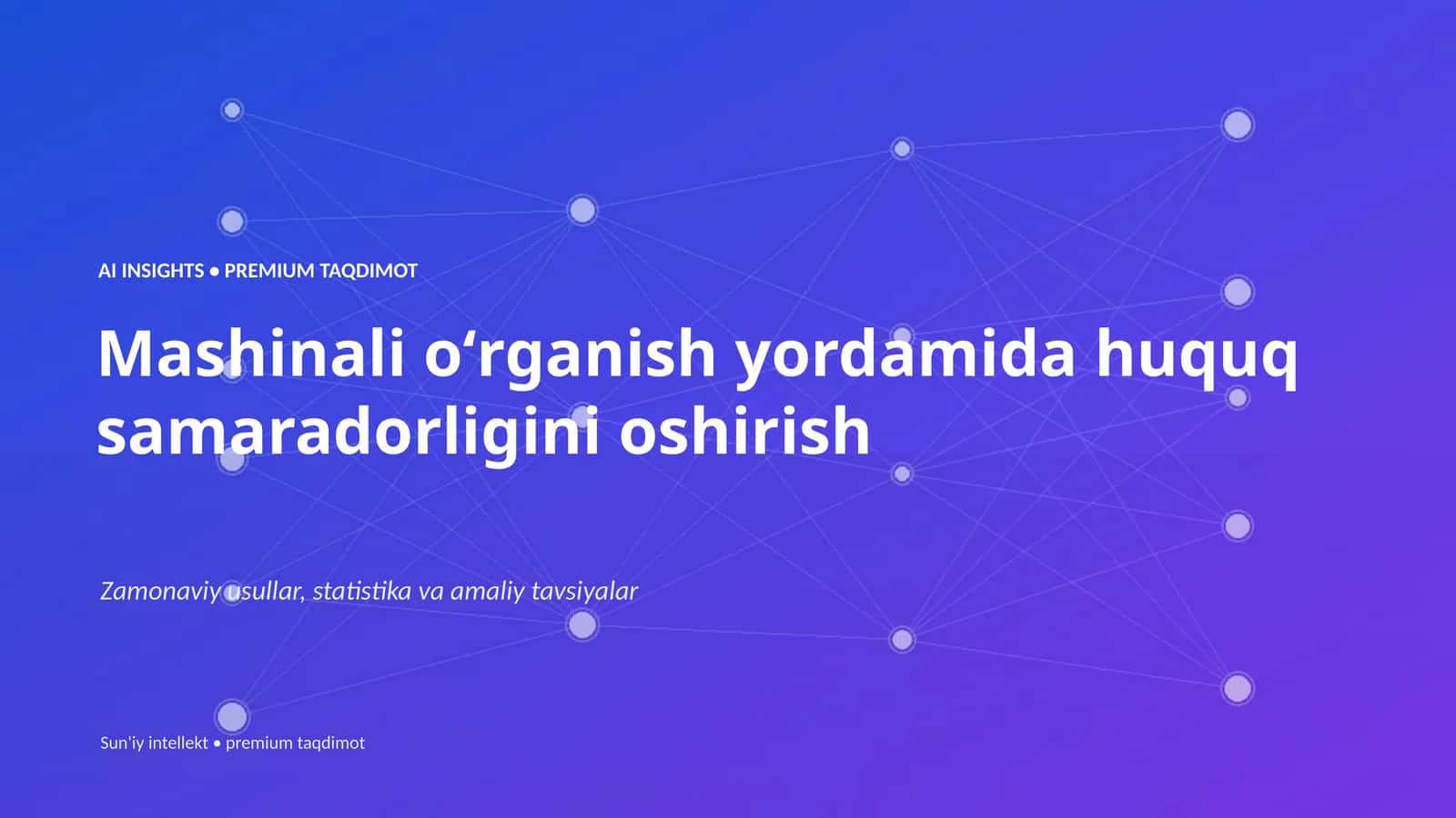 Mashinali o'rganish yordamida huquq samaradorligini oshirish 1