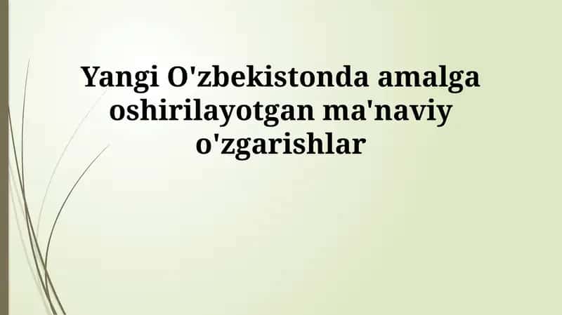 Ma'naviy O'zbekiston 1