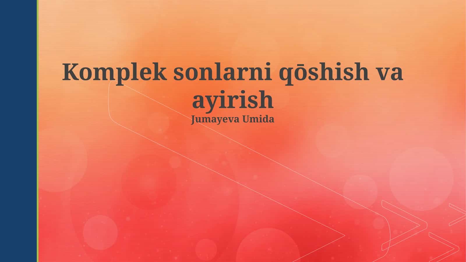 Komplek sonlar 1
