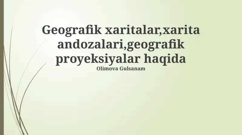 Geografik xaritalar 1