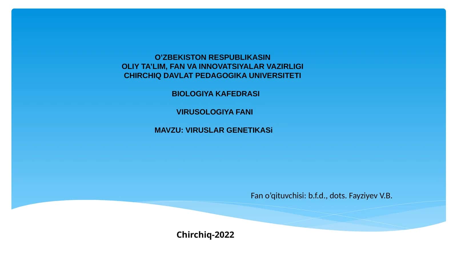 VIRUSLAR GENETIKASi 1