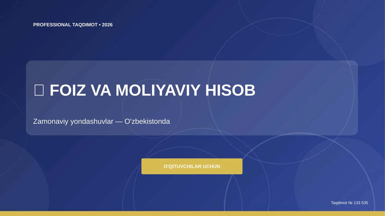 FOIZ VA MOLIYAVIY HISOB 1