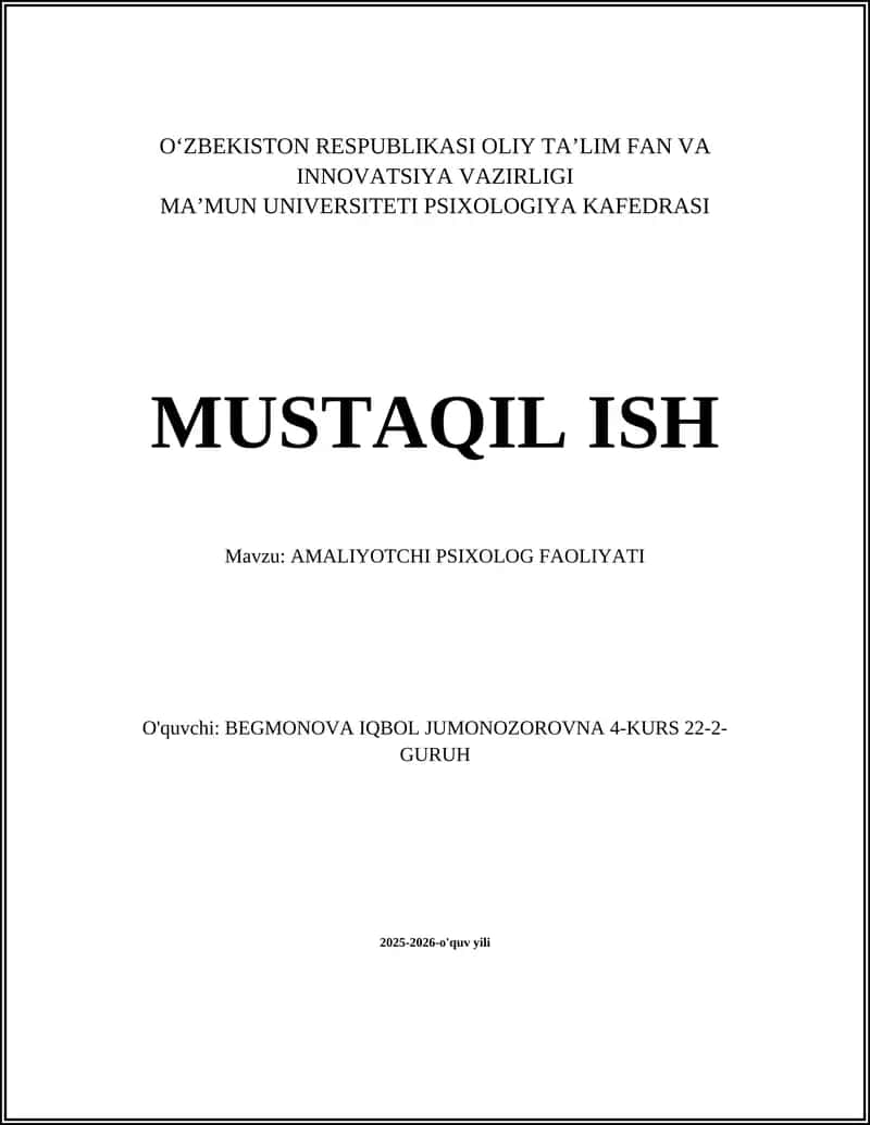 AMALIYOTCHI PSIXOLOG FAOLIYATI 1