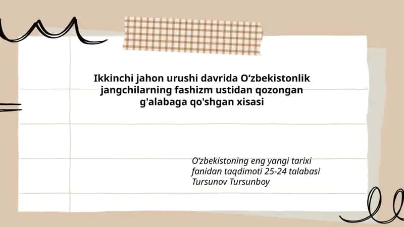 O‘zbekistoning eng yangi tarixi 1