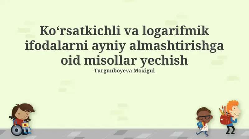 Asosiy tushunchalar va ayniyat almashinuvlari 1