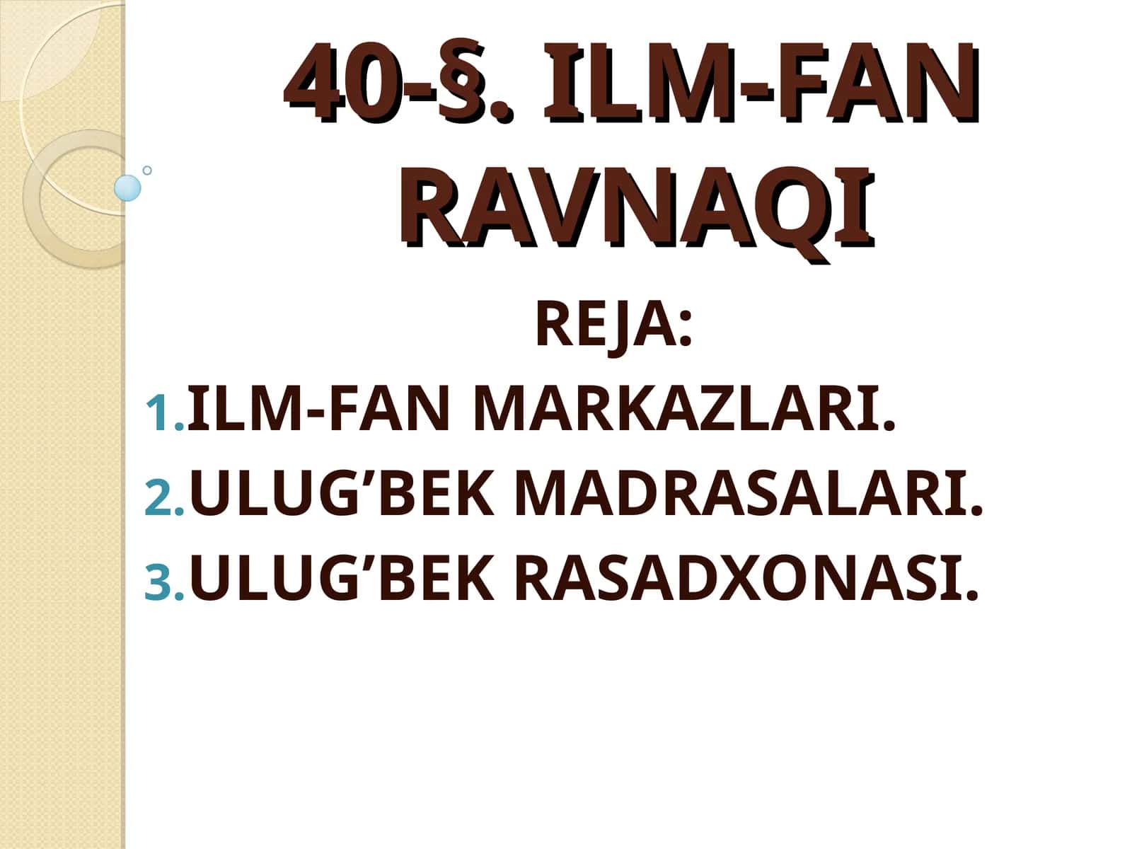 ILM-FAN MARKAZLARI 1