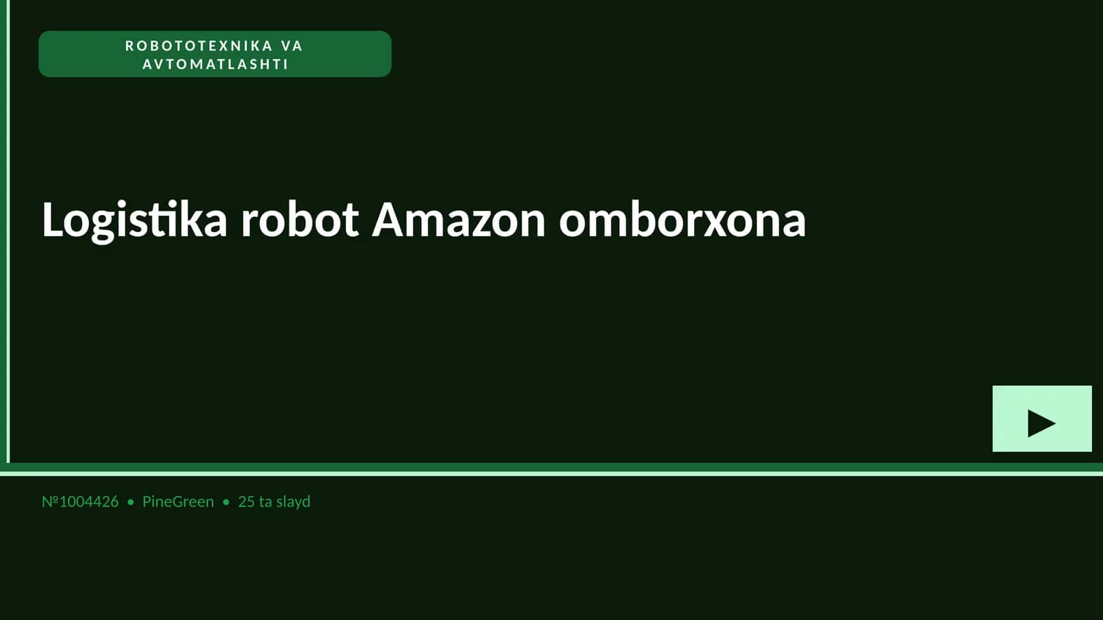 Logistika robot Amazon omborxona 1