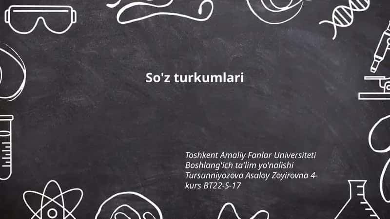 So'z turkumlari 1