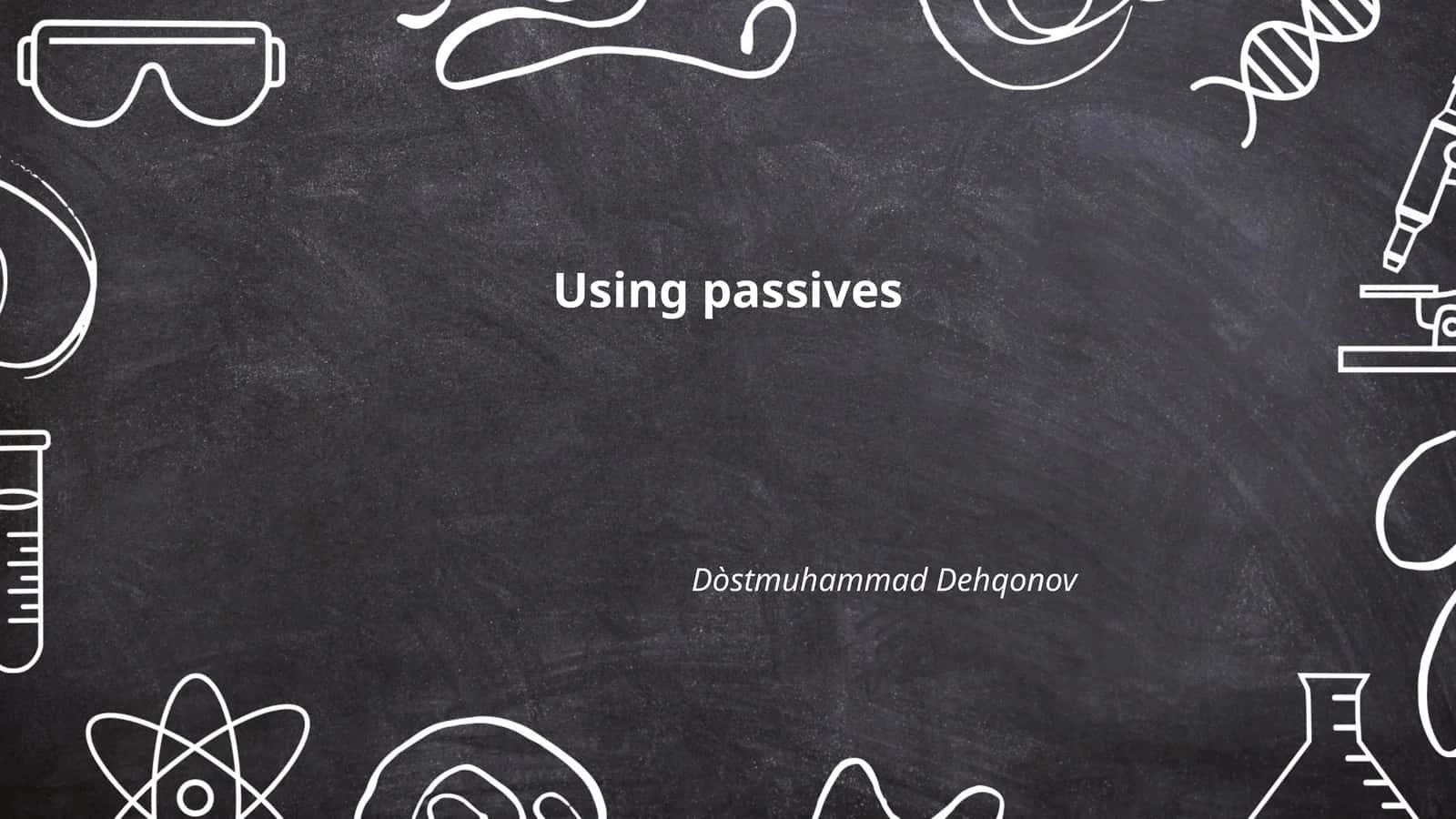 Passiv gaplarning tuzilishi 1