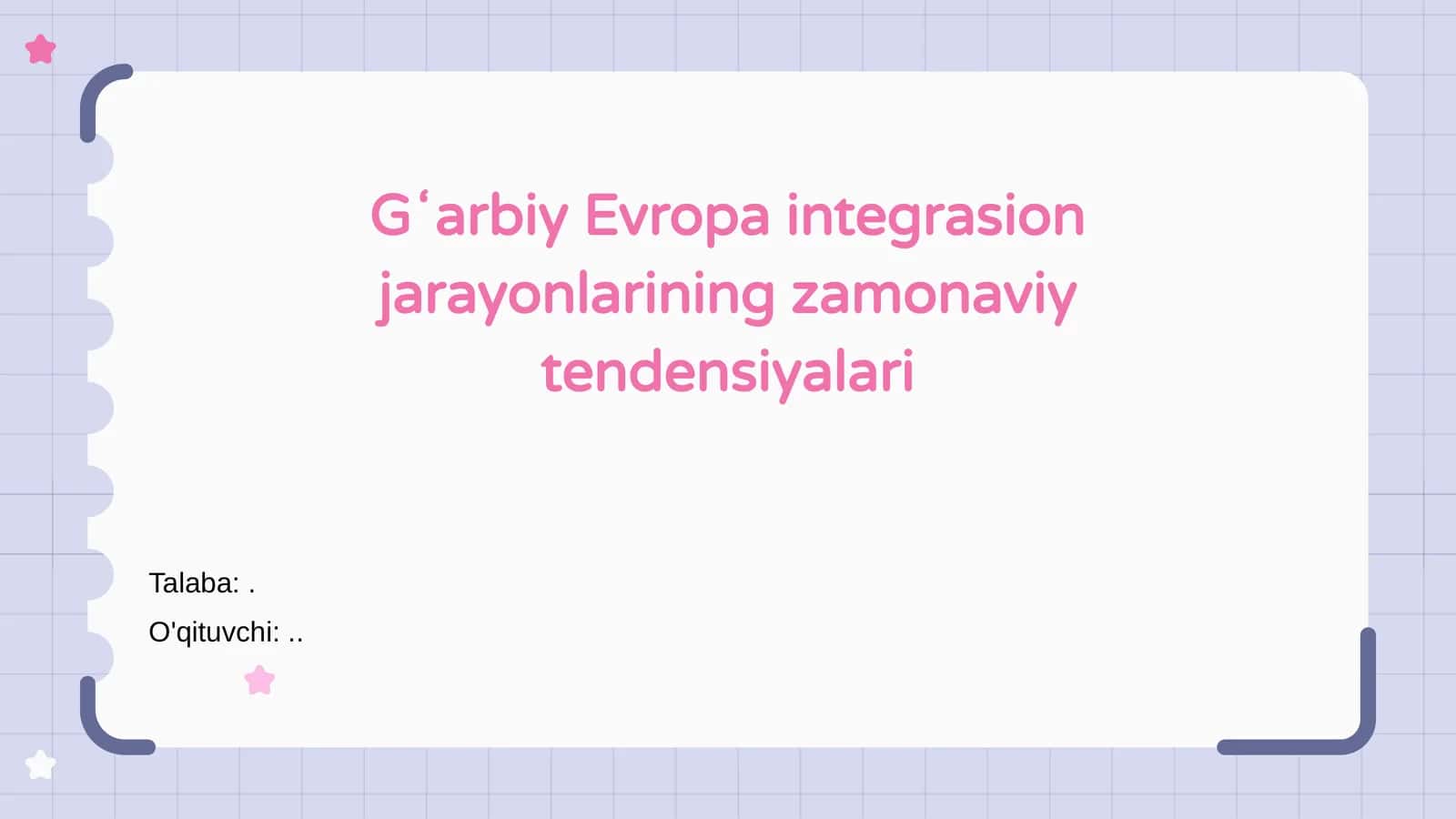Gʻarbiy Evropa integrasion jarayonlarining zamonaviy tendensiyalari 1