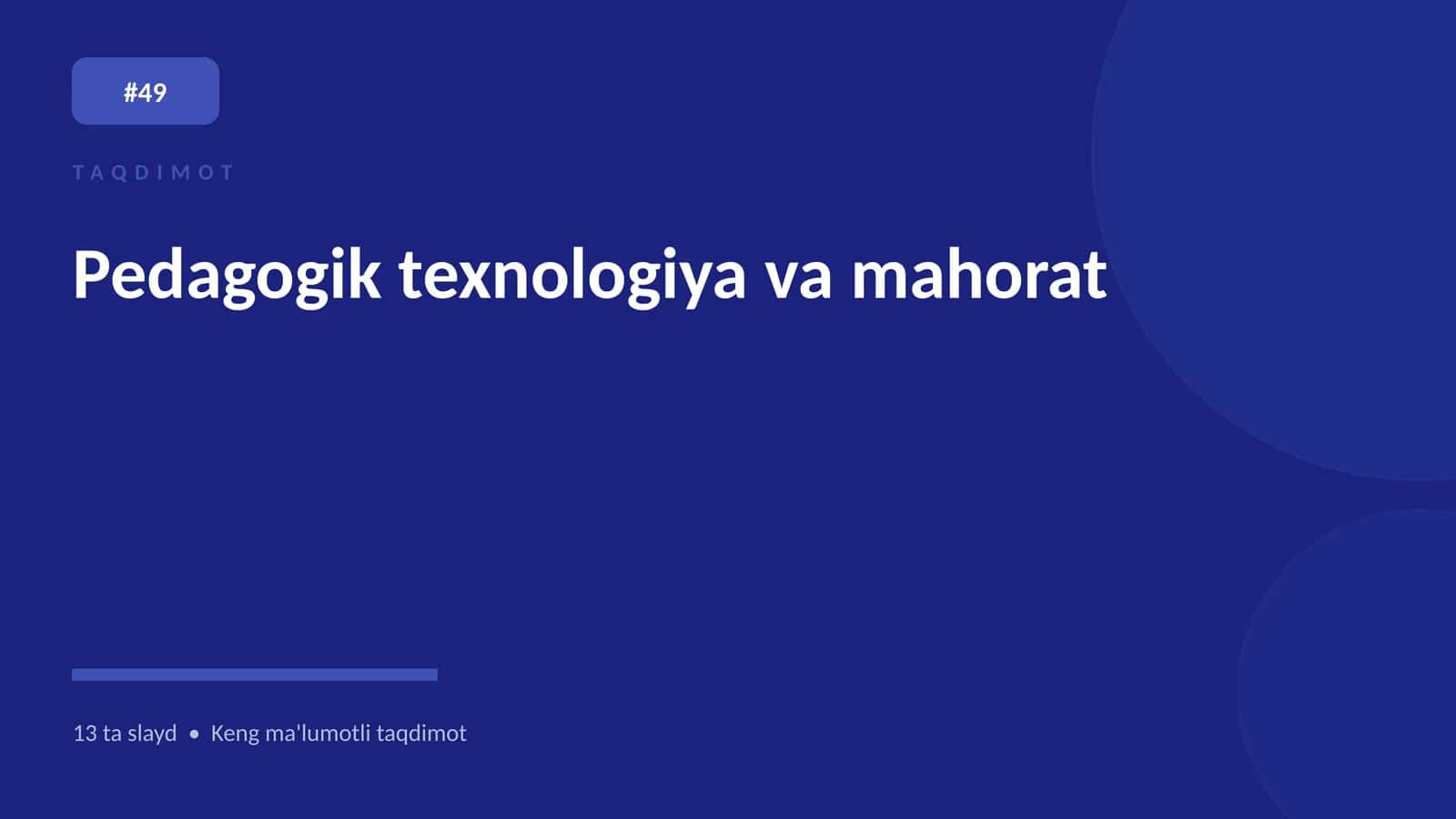 Pedagogik texnologiya va mahorat 1