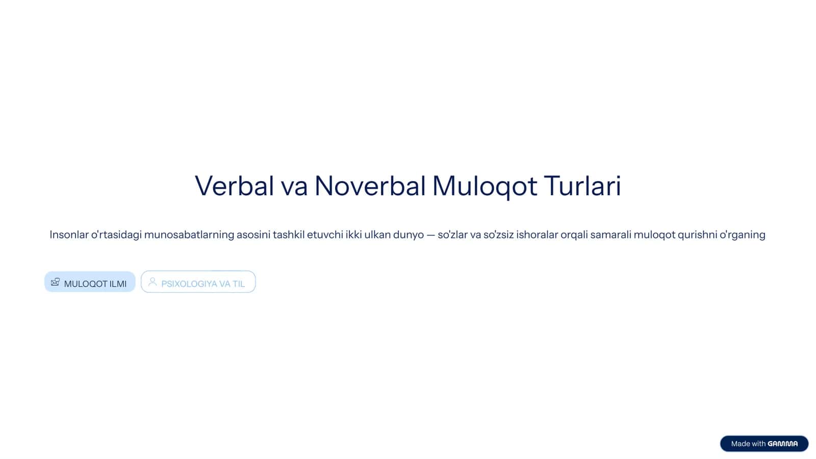 Vebral va Novebral muloqot turlari 1