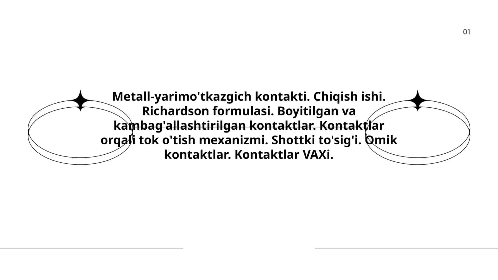 Metall-yarimo'tkazgich kontakti 1