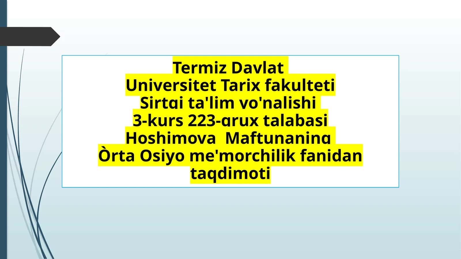 O'rta Osiyoning me'moriy yodgorligining YUNESKO ro'yxatiga kiritilishi 1