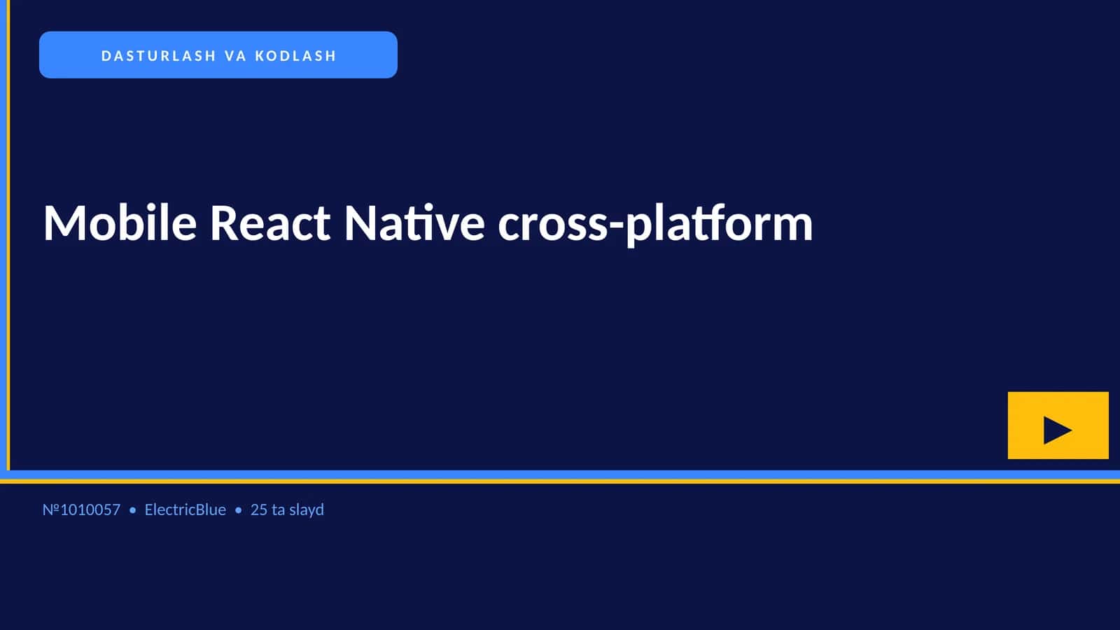 Mobile React Native cross-platform 1