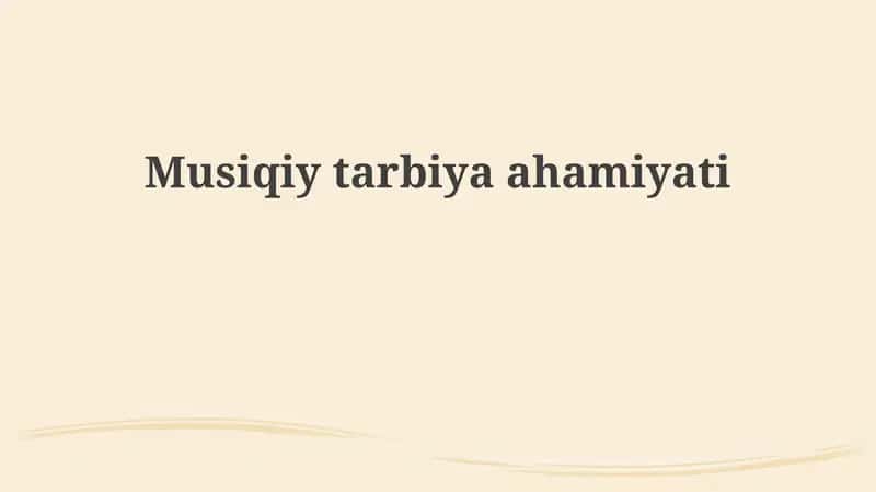 Musiqiy ta'lim 1