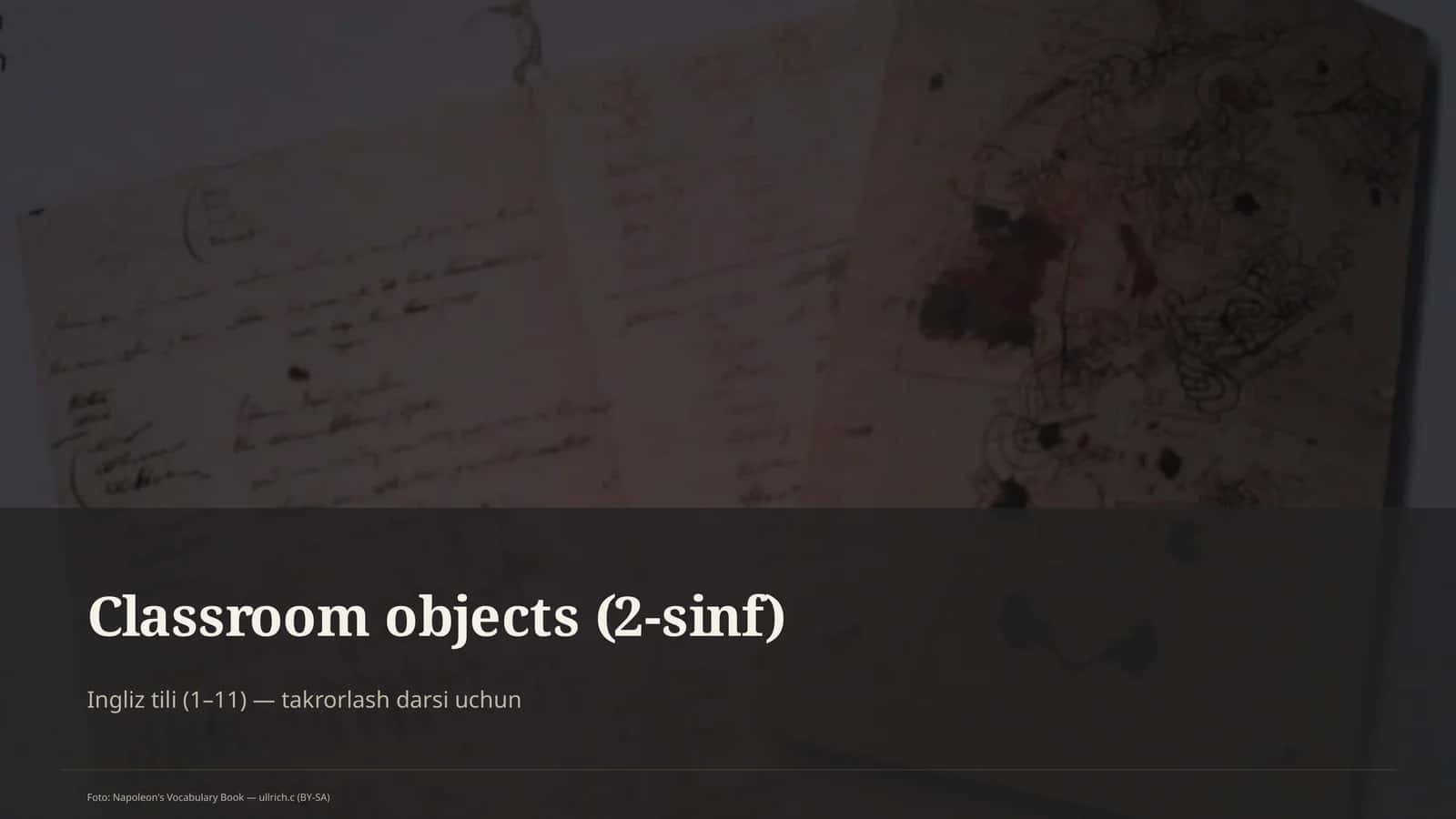 Classroom objects (2-sinf) 1