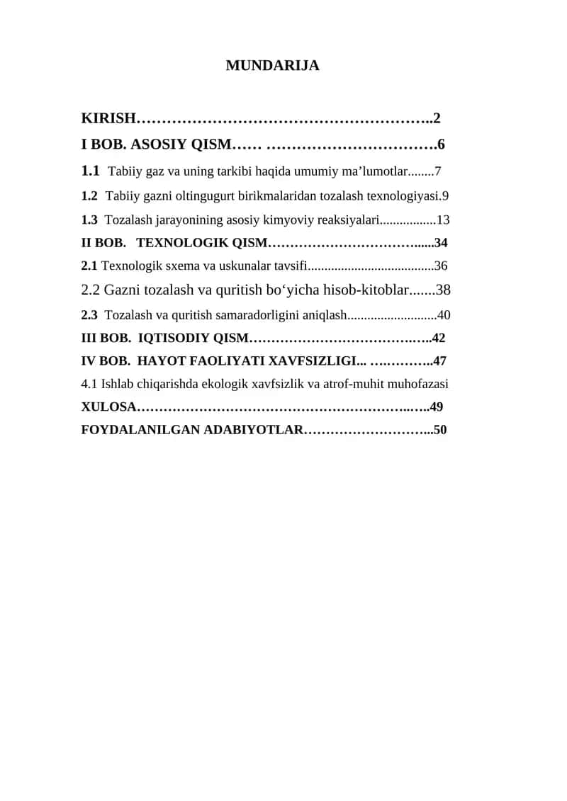 Tabiiy Gaz Va Uning Tarkibi 1