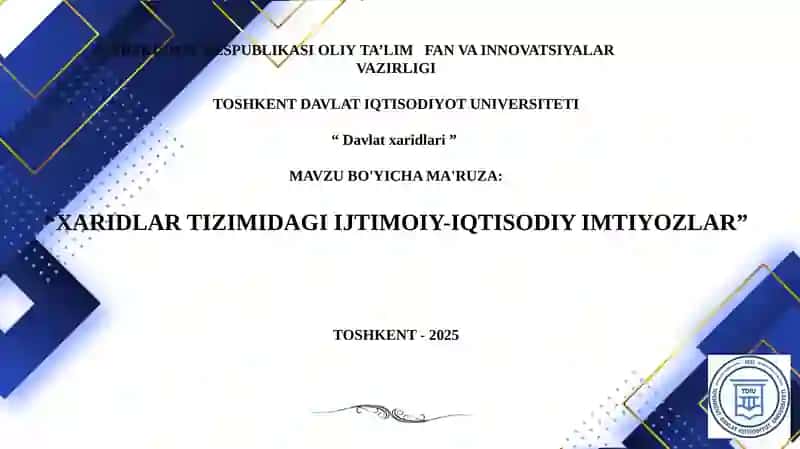 Davlat xaridlari tizimida kichik biznes subyektlariga berilgan imkoniyatlar