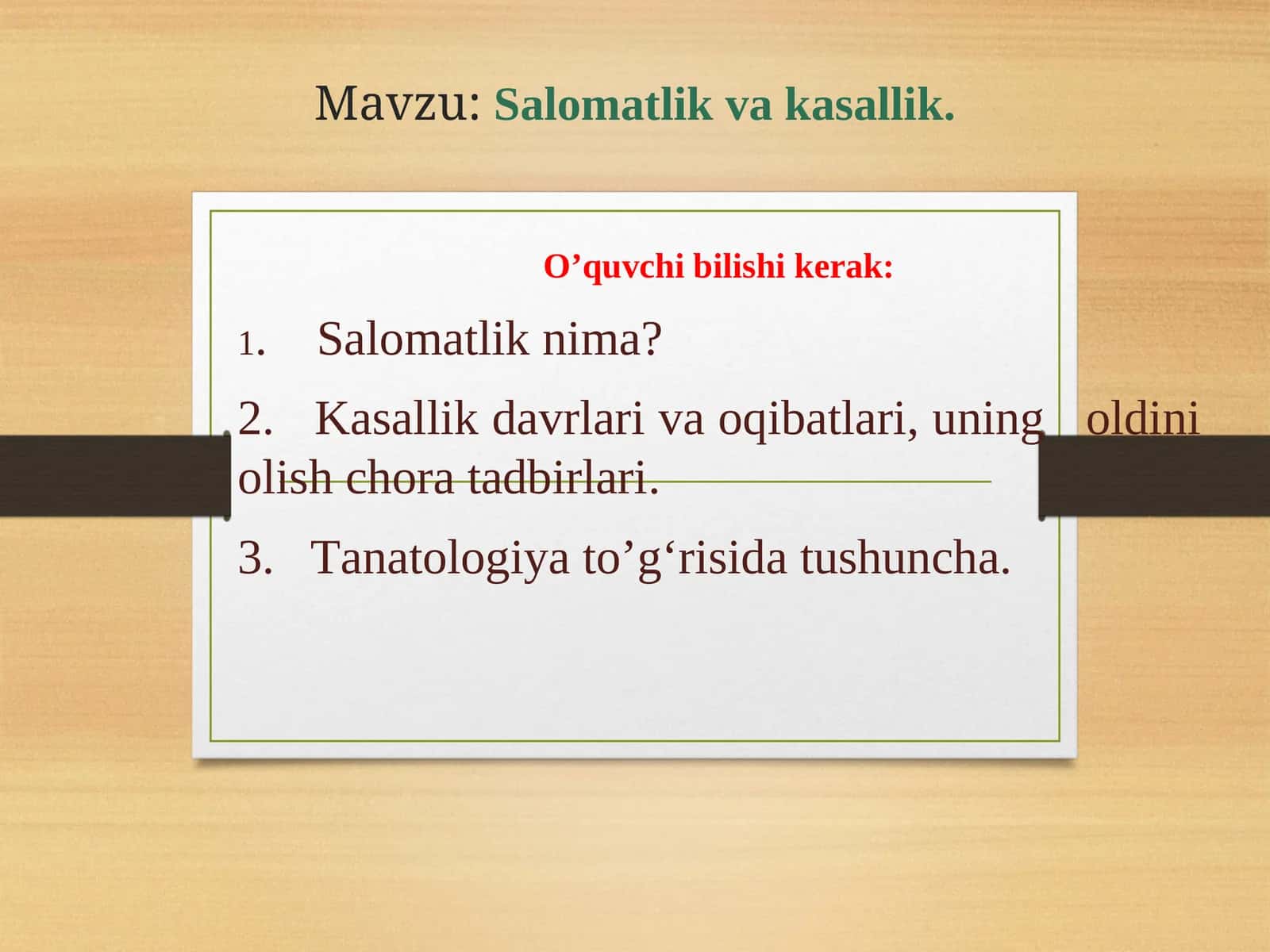 Salomatlik va kasallik 1