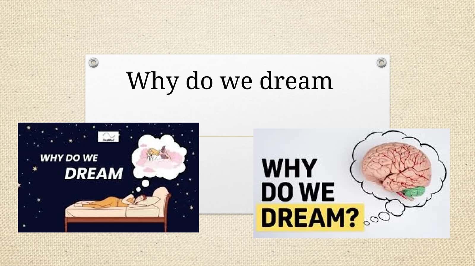 Why do we dream 1
