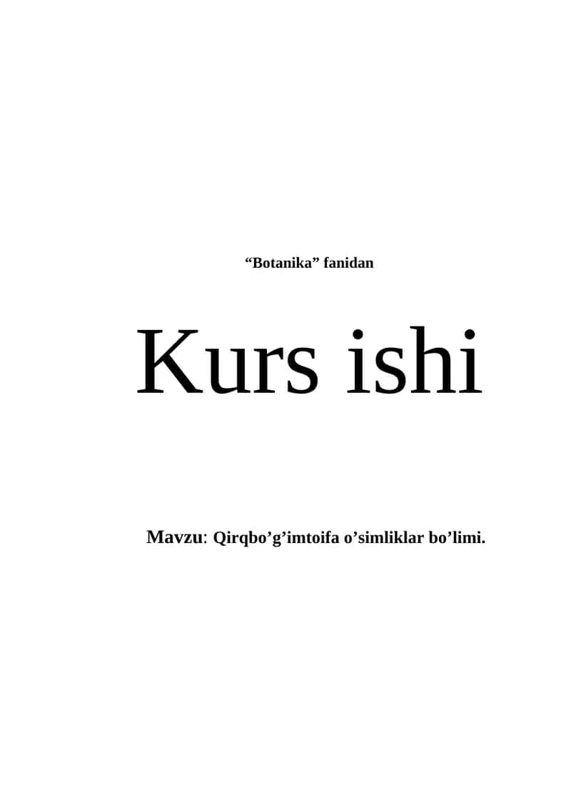 Qirqbo’g’imtoifa o’simliklar 1