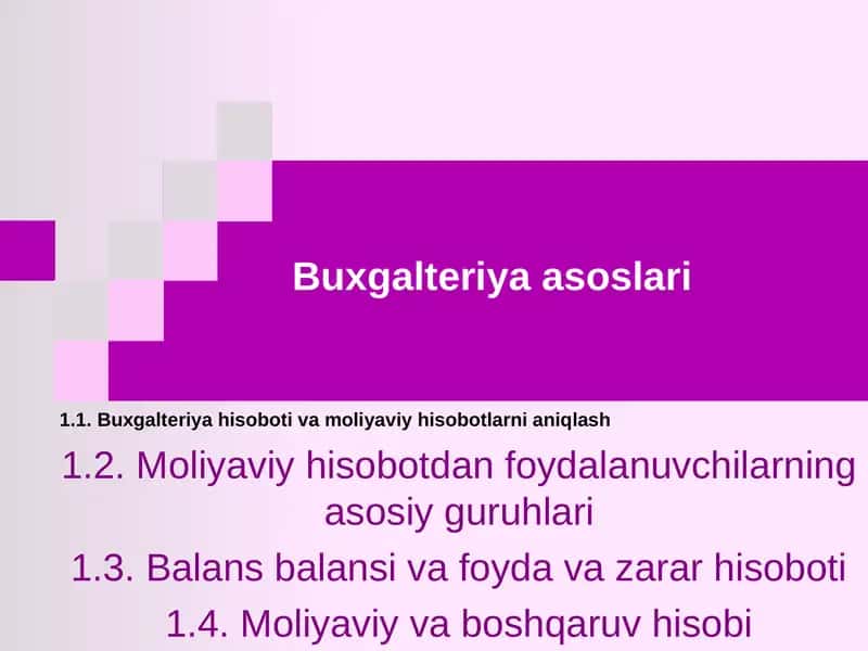 Buxgalteriya asoslari 1