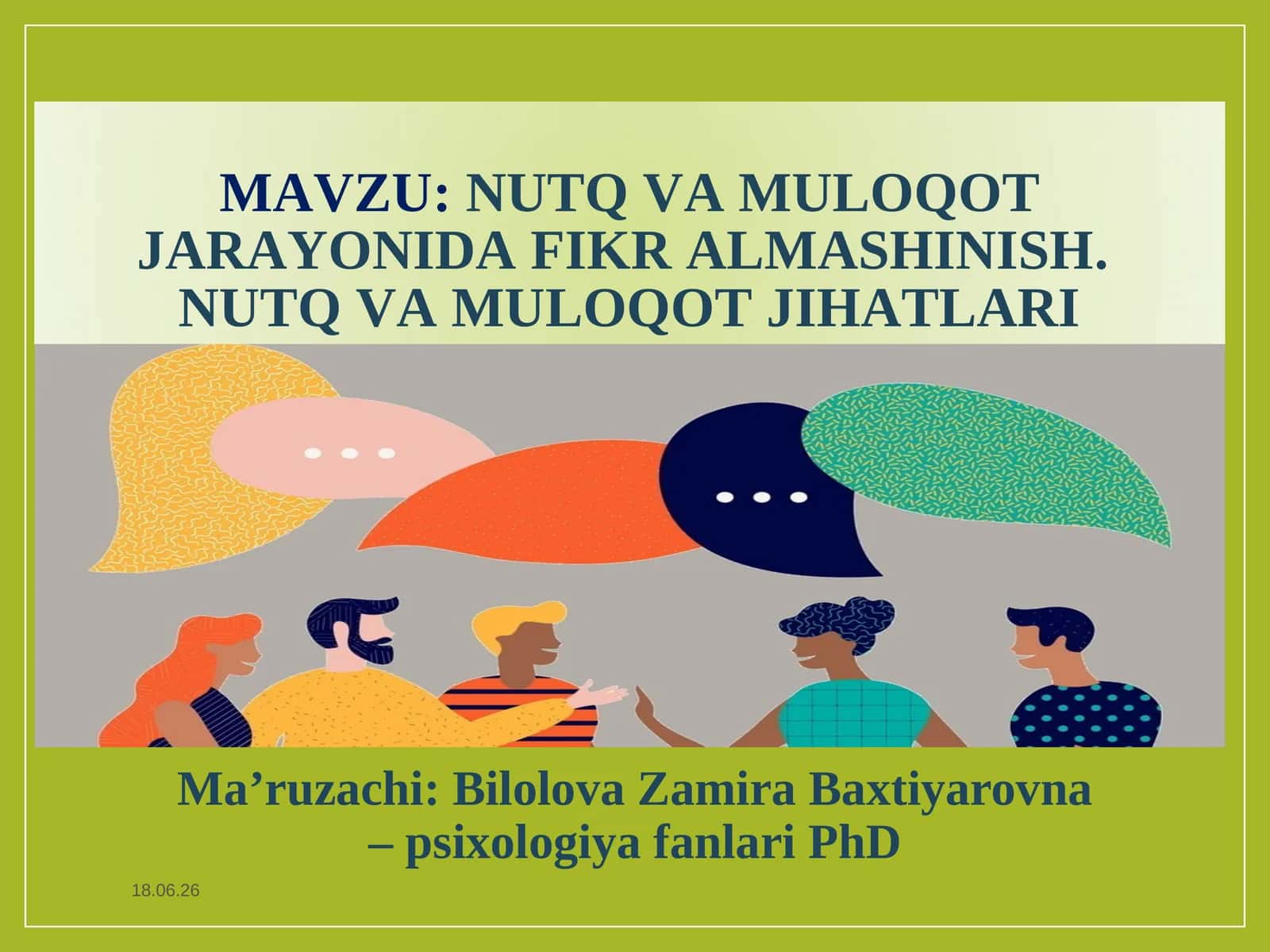 NUTQ VA MULOQOT JARAYONIDA FIKR ALMASHINISH 1