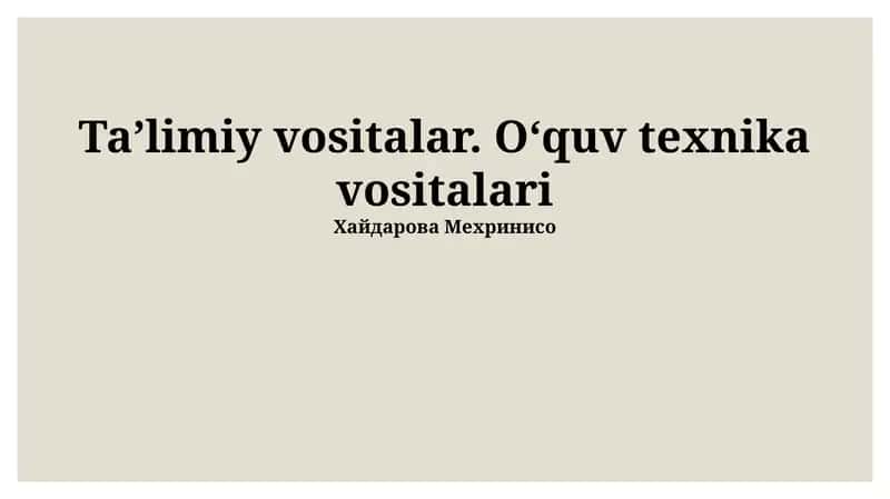Onlayn Ta'lim Resurslari 1