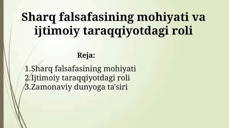 Sharq falsafasining mohiyati 1