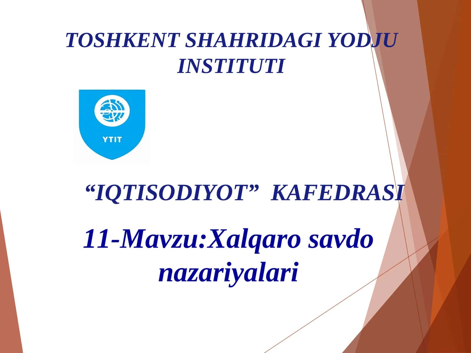 Xalqaro savdo nazariyalari 1