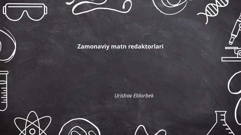 Zamonaviy matn redaktorlari 1