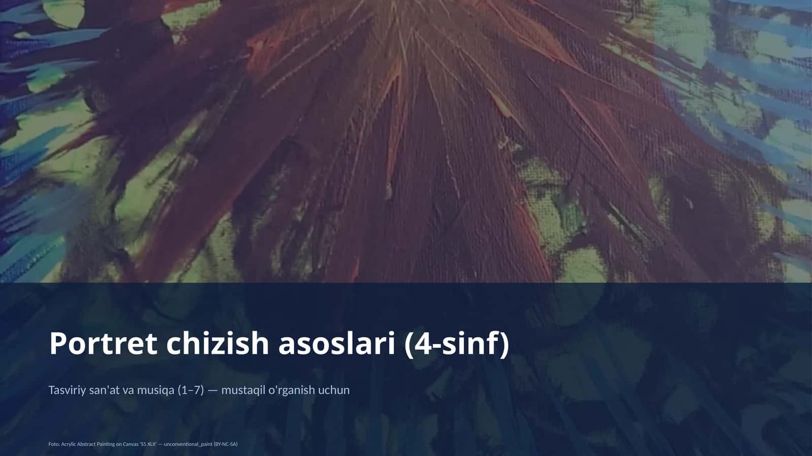 Portret chizish asoslari (4-sinf) 1