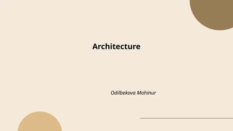 Architecture 1