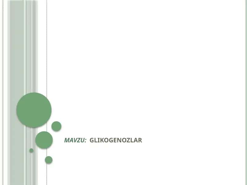 GLIKOGENOZLAR 1