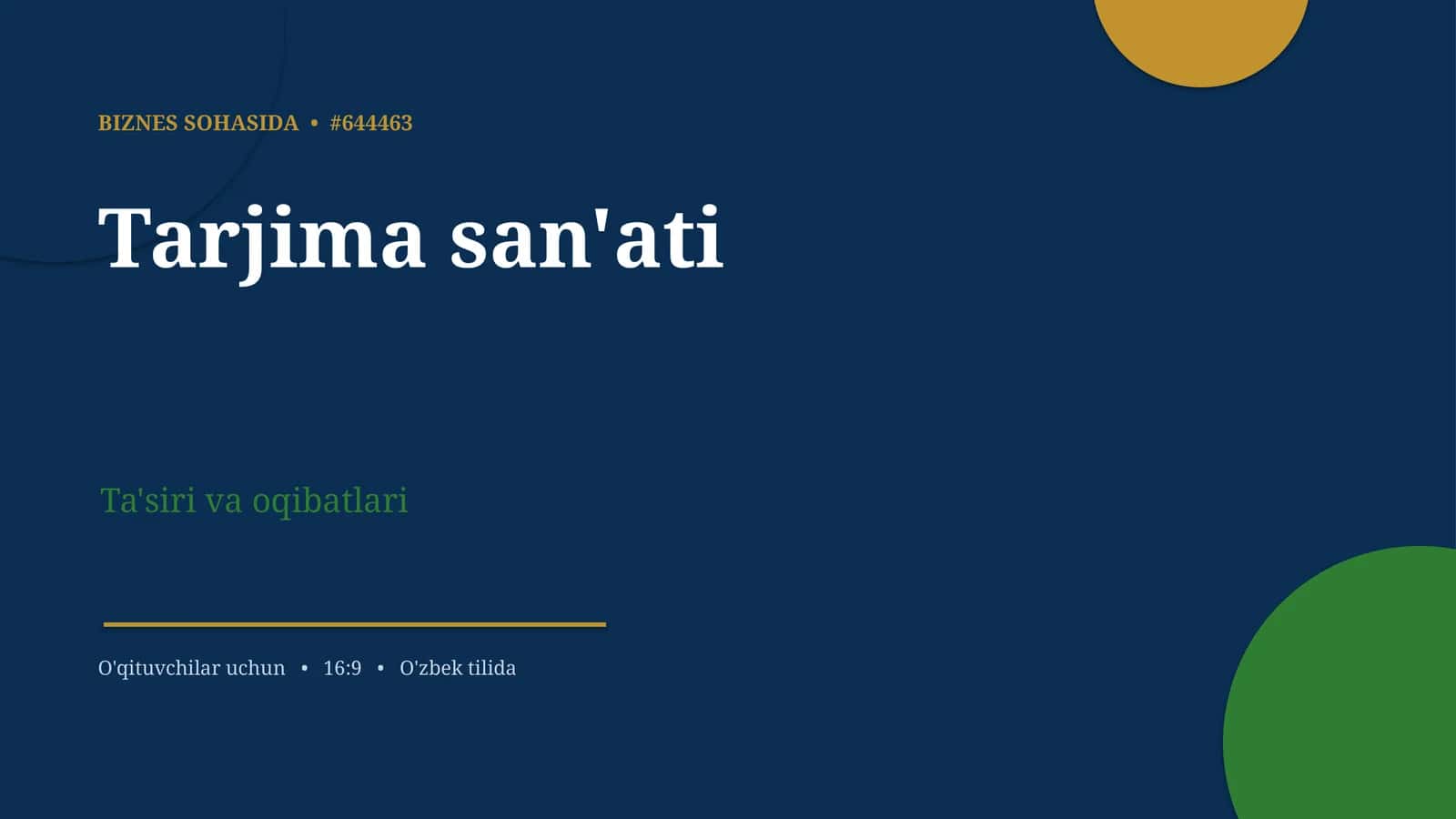Tarjima san'ati 1