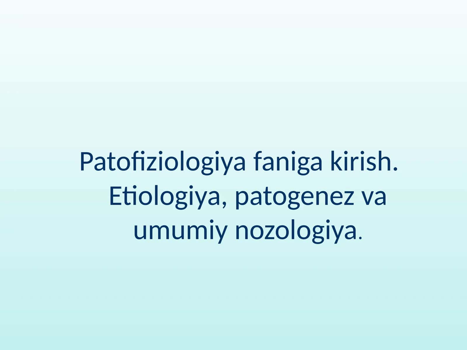 Patofiziologiya 1