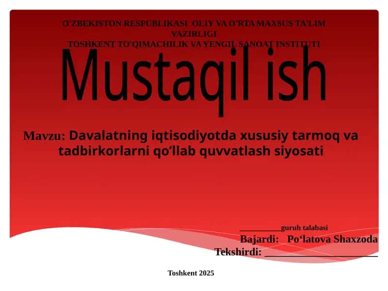 Mustaqilish 1