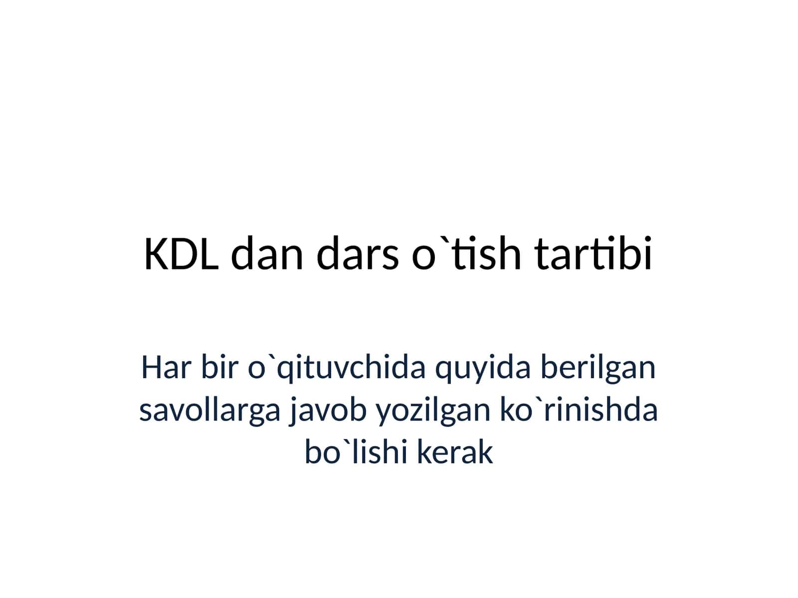 KDLdandarso`tishtartibi 1