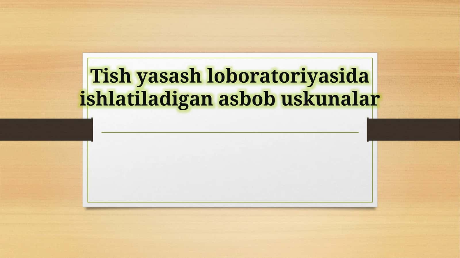 Tish protezlarini tayorlash laboratoriyasi 1