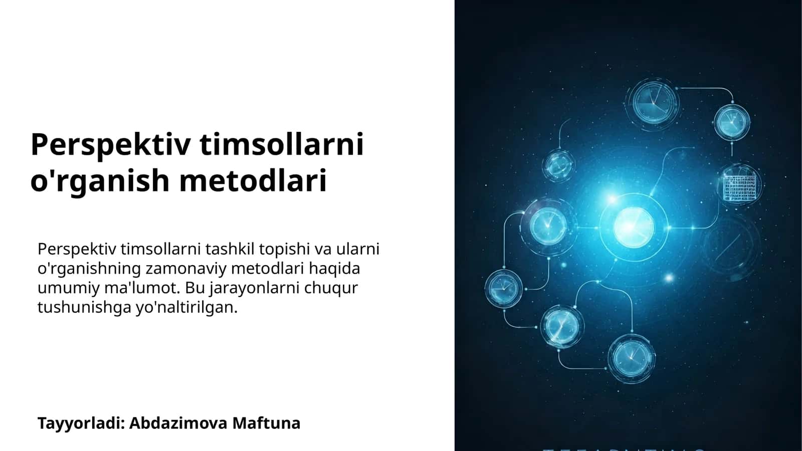 Perspektiv timsollarni o'rganish metodlari 1