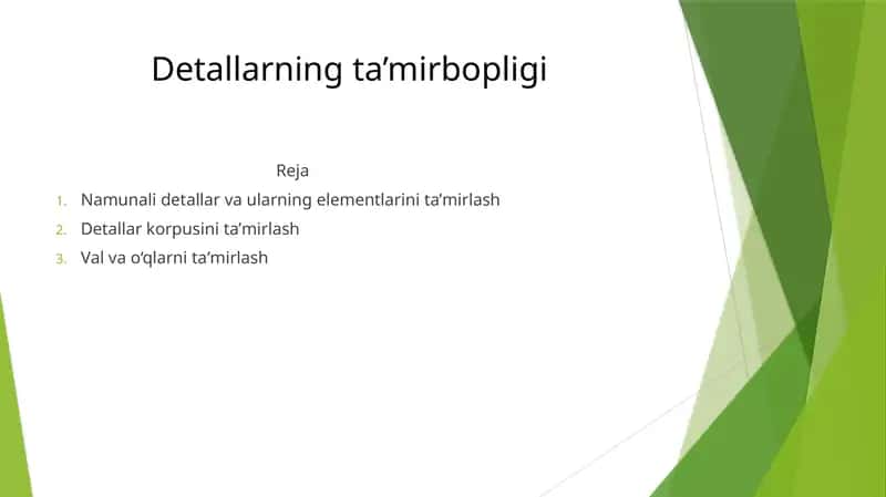 Detallarning ta’mirbopligi 1
