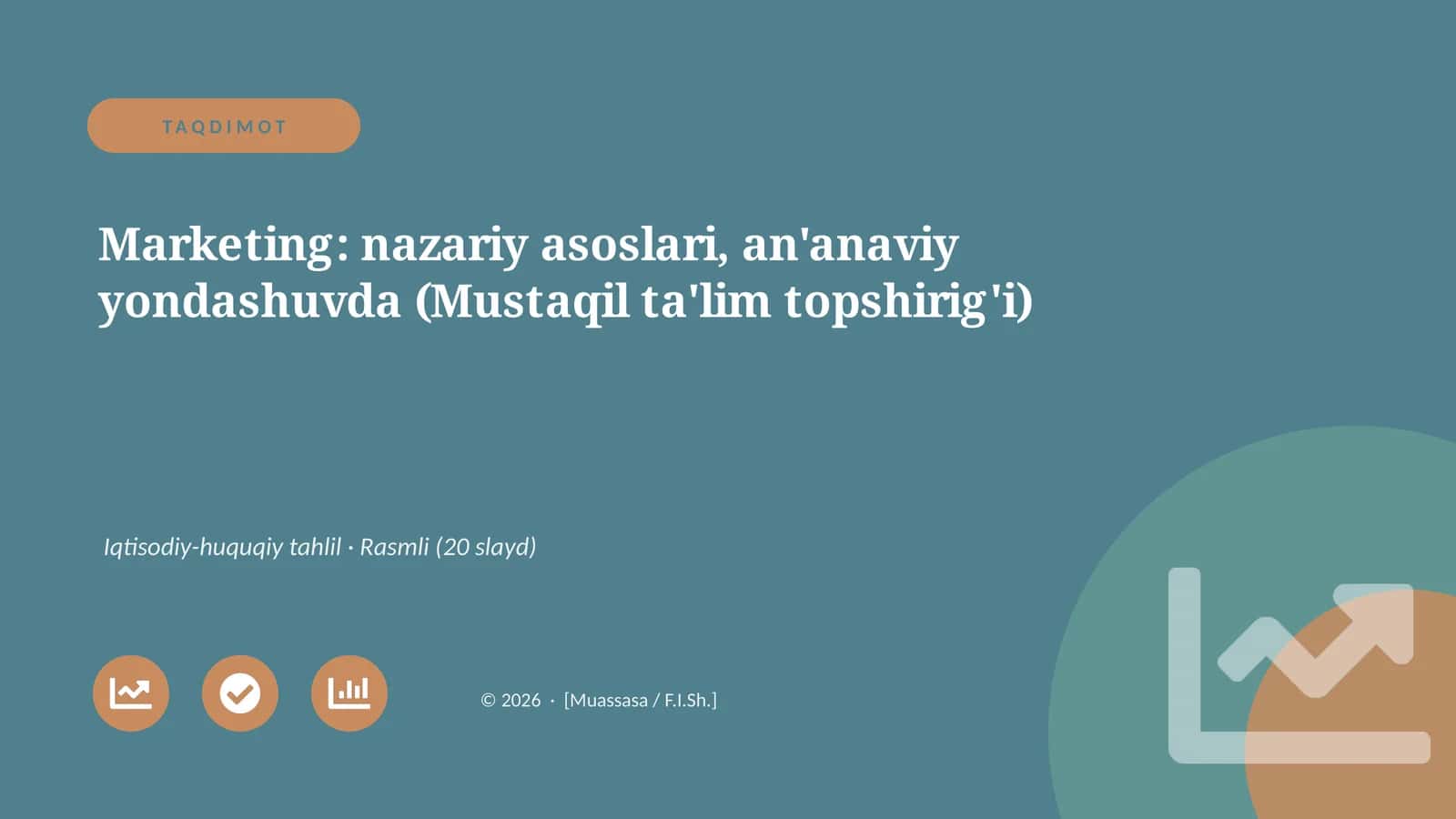 Marketing: nazariy asoslari, an'anaviy yondashuvda 1