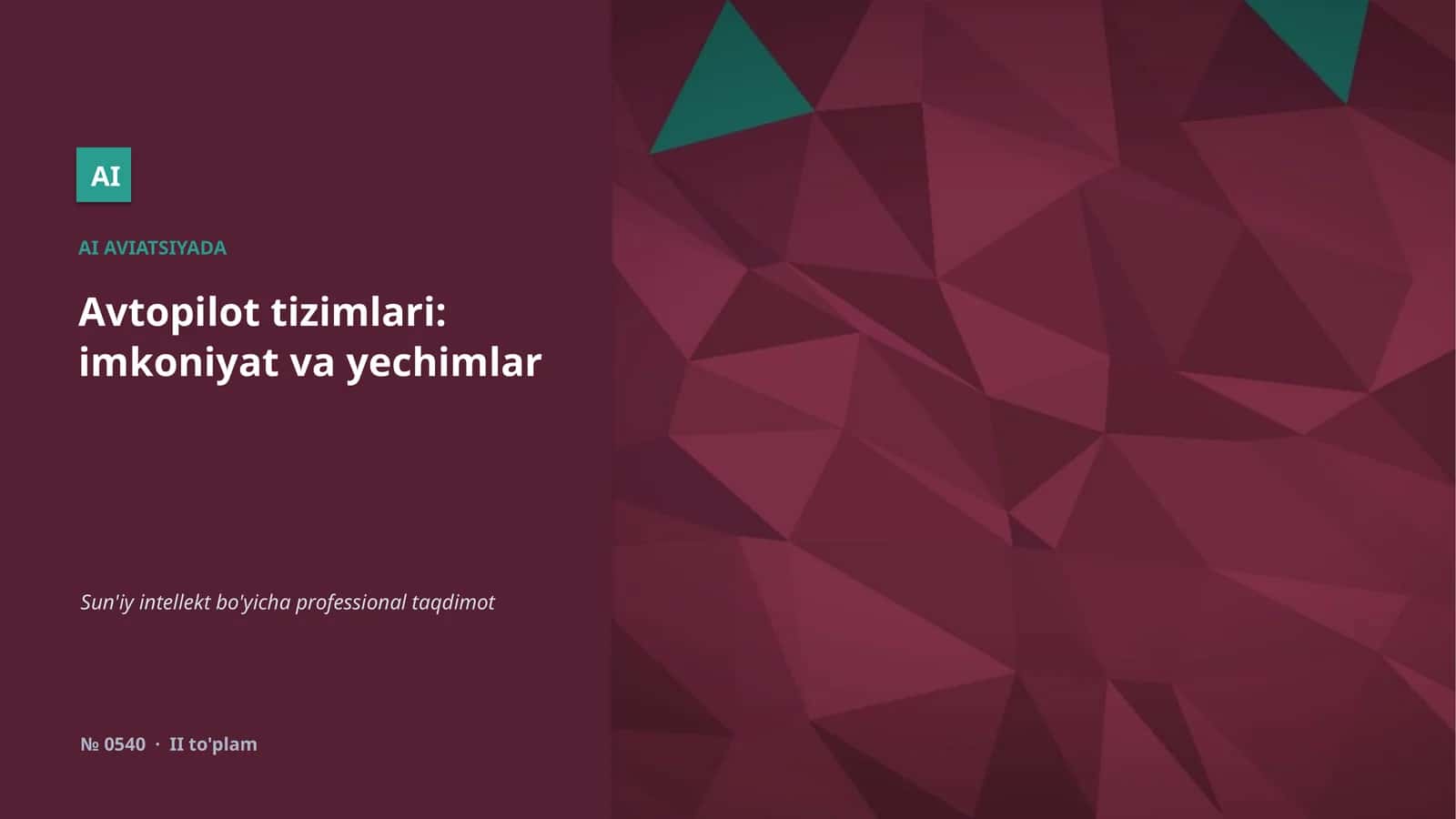 Avtopilot tizimlari: imkoniyat va yechimlar 1