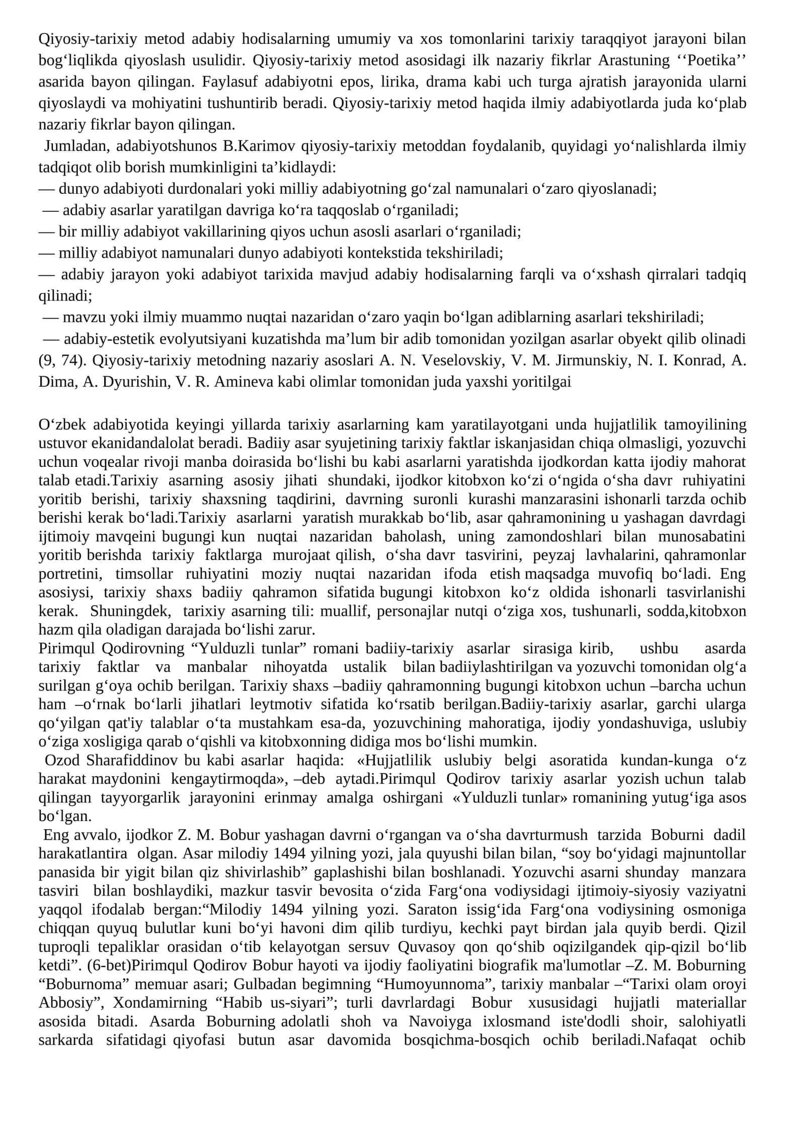 Qiyosiy-tarixiy metodning ilmiy asoslari 1
