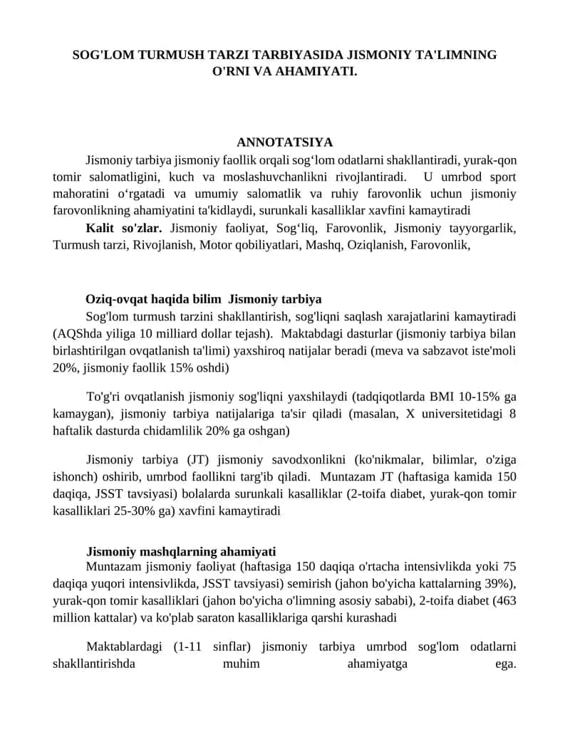 Jismoniy tarbiya 1
