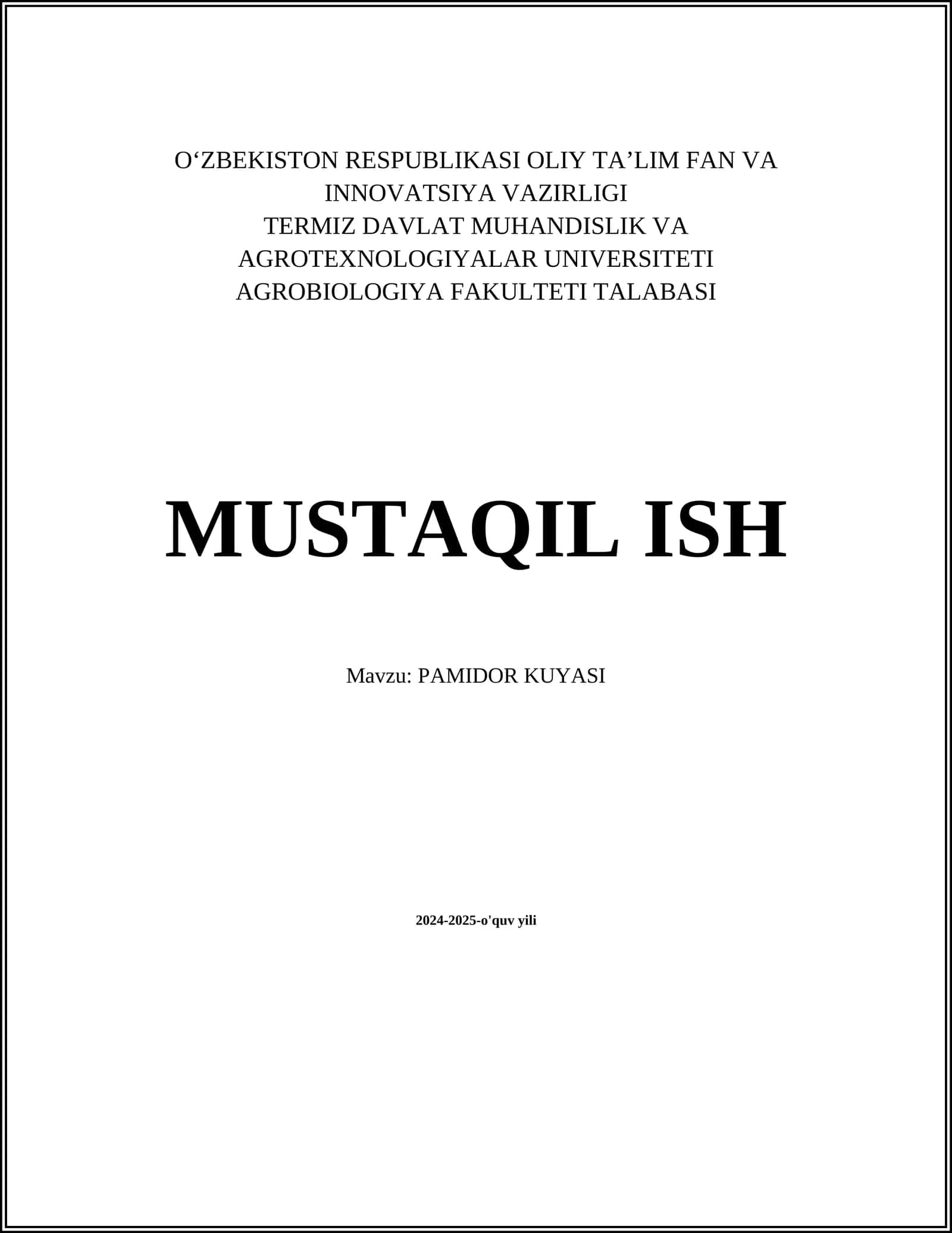 PAMIDOR KUYASI 1
